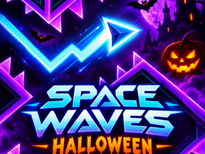 Space Waves Halloween background