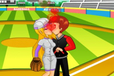 baseball kissing screenshot
